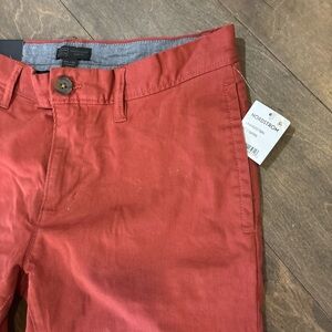 Nordstrom Red Chinos Lightweight Cotton Blend